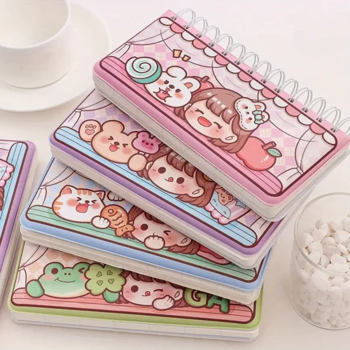 0940a720acdf46acb787796b8a2e79d2-goods.webp 1pc Cute Animal And Character Mini Portable Planner