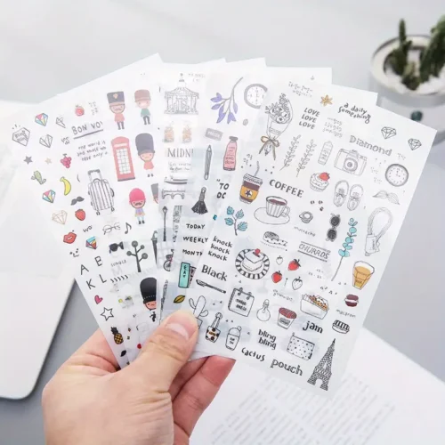 1696678576556-c7ea3701ec7346c396714dc8fb075685-goods.webp 6pcs Watercolor Sticker Set for Journals & Albums