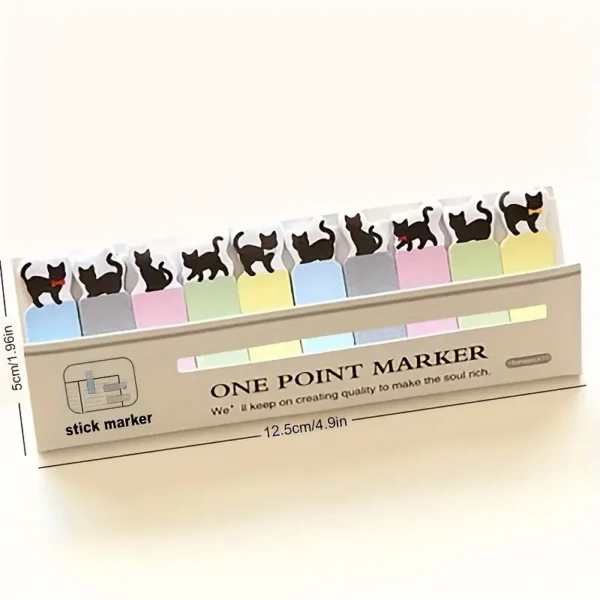 1725691270037-a63080efe14a4f0f8a2c797106816dde-goods.webp 150 Sheets/Pack, Random Cute Cat-Themed Sticky Notes Set