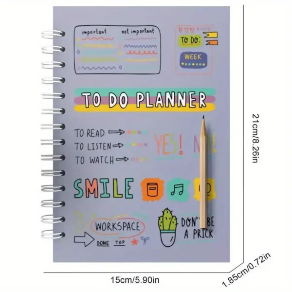 425a3cc1719d4a1fae3c4b432e086abc-goods.webp Pink Undated A5 Agenda Planner Notebook