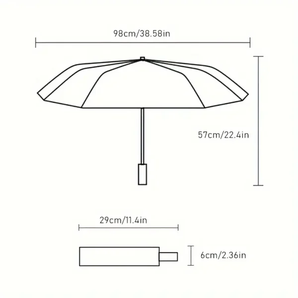 4807d39a-ba21-4b4f-99c7-65870bf6ad6a Automatic Folding Umbrella - Extra Large Sunshade