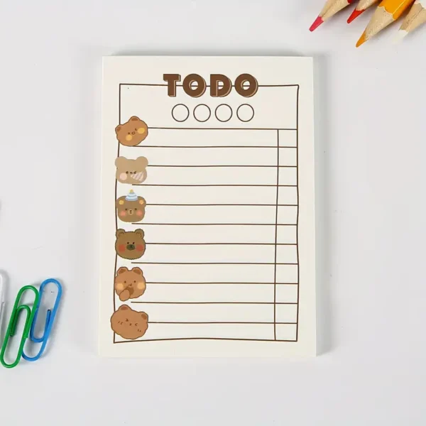 89f442e5-08b0-4df3-97f0-7da5d3e162ca.webp 4 Pack Cute Cartoon Bear Daily Planner Sticky Notes