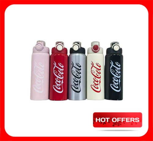 NS1377BLK2 5pcs Cute Coca-Cola Thermos Bottles