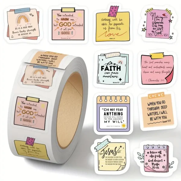 ab3ce98d-a779-4aca-bc1e-1ba131084e08.webp 1 Roll/500 Sheets Bible Sticky Notes Roll Stickers