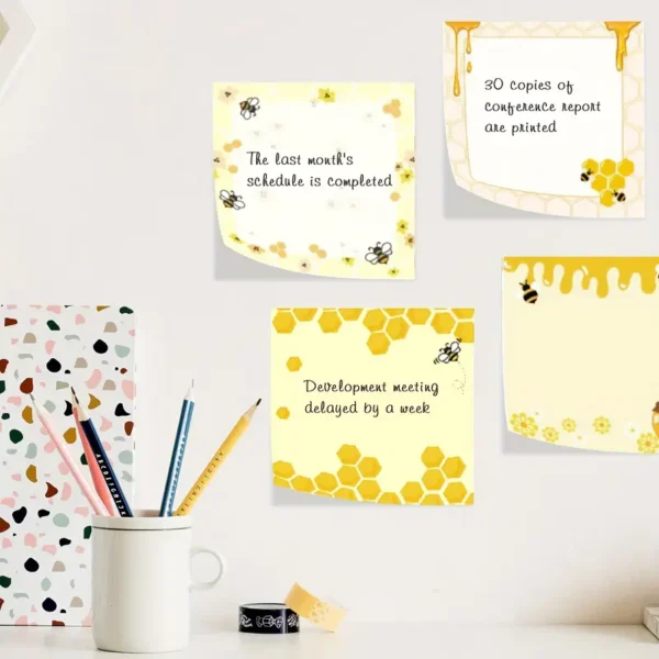 af1a5b65-789d-45d7-ad22-969662803fb5.webp 9pcs Bee Themed Sticky Note Pads